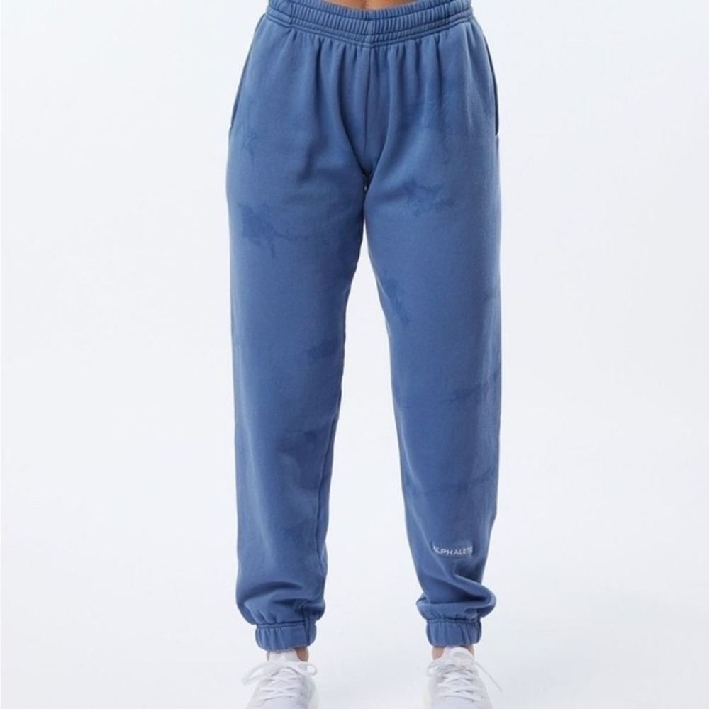 Alphalete Blue Tie Dye Acid Wash Jogger Sweatpants Womens Medium Relaxed Fit